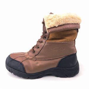 Champion Naoma Brown Leather Winter Boots 7